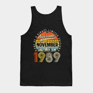 Awesome Since November 1989 Vintage 34th Birthday Tank Top